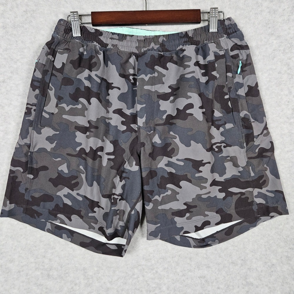 Birddogs (Men's Large) Gray Camo Shorts Athletic Gym Lined Workout Running Camo